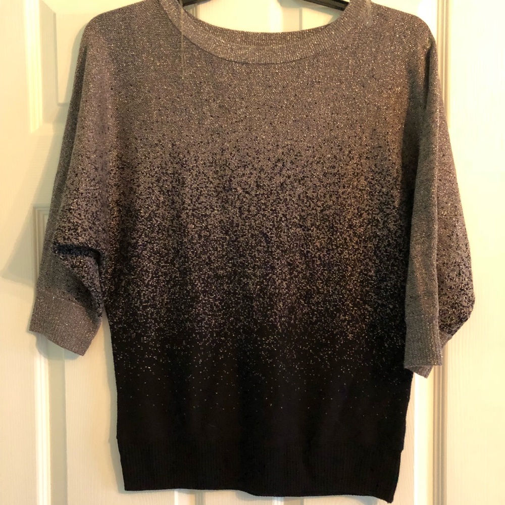 Black and grey ombré sweater